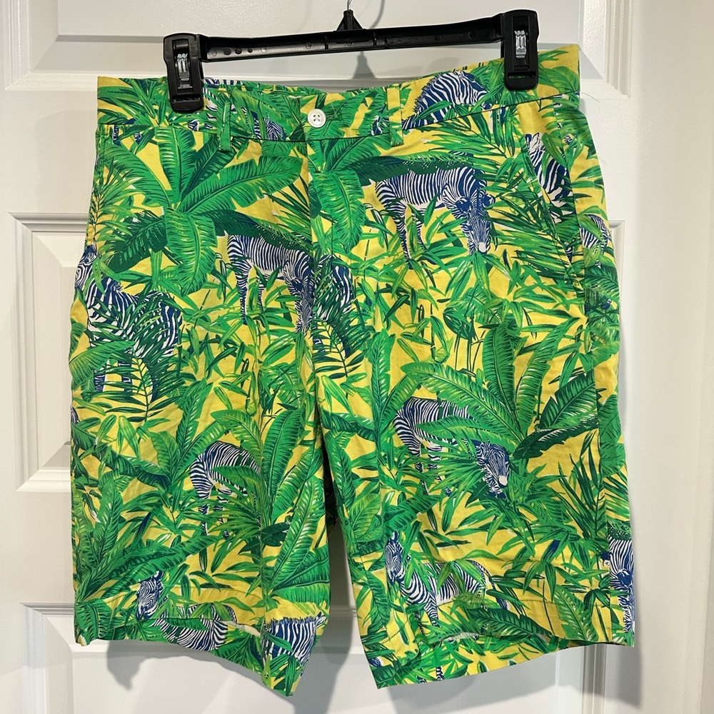 Polo Golf Ralph Lauren 2015 U.S. Open Chambers Bay Zebra Jungle Shorts - EUC